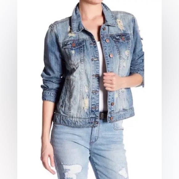 STS Blue Women’s Distressed Jean Jacket, Size XS - Picture 1 of 10